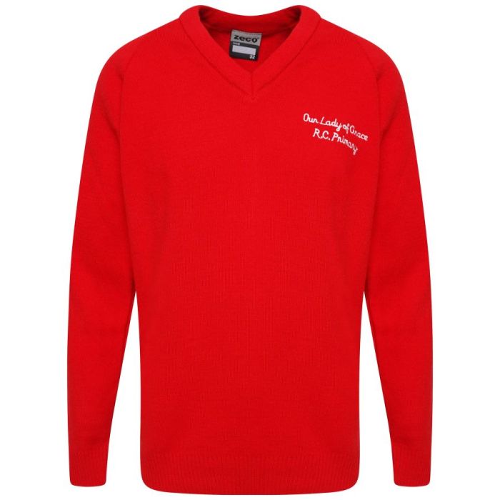 Our Lady Of Grace Catholic Primary School V-Neck Pullover With Logo