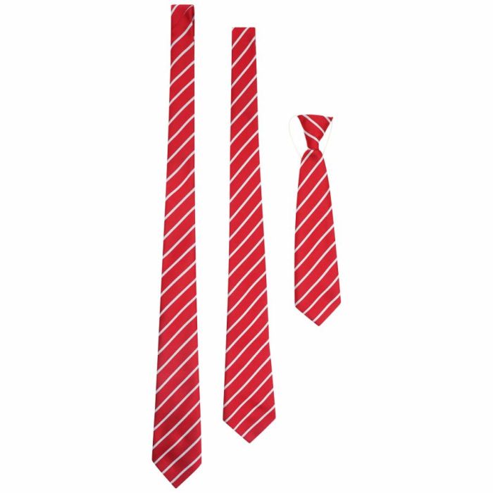 Official Our Lady of Grace Catholic Primary School  Red Tie with Silver stripes
