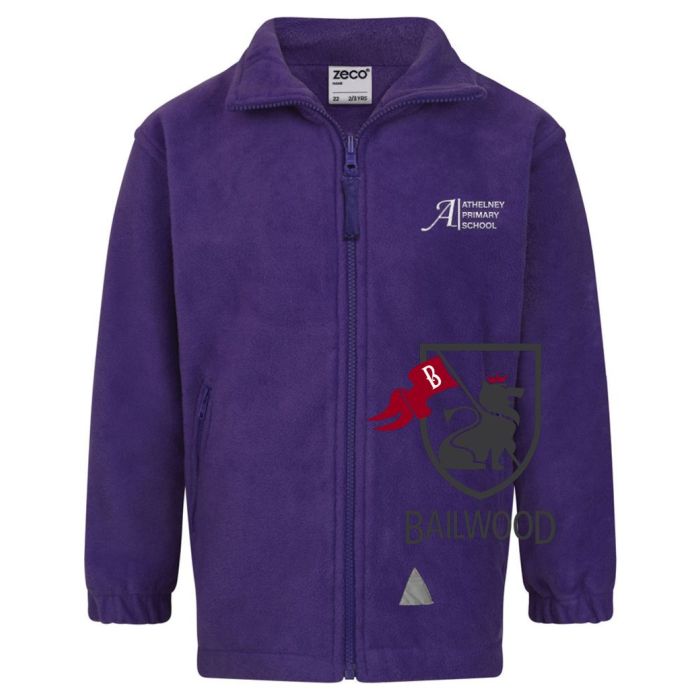 Athelney Primary  School Zip Fleece Jacket with logo