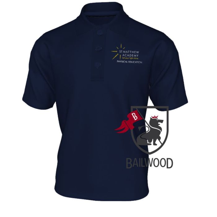 St Matthews Academy Secondary Phase PE Polo with Logo 