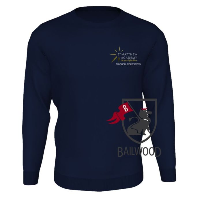  St Matthews Secondary Phase  PE Sweatshirt with Logo 