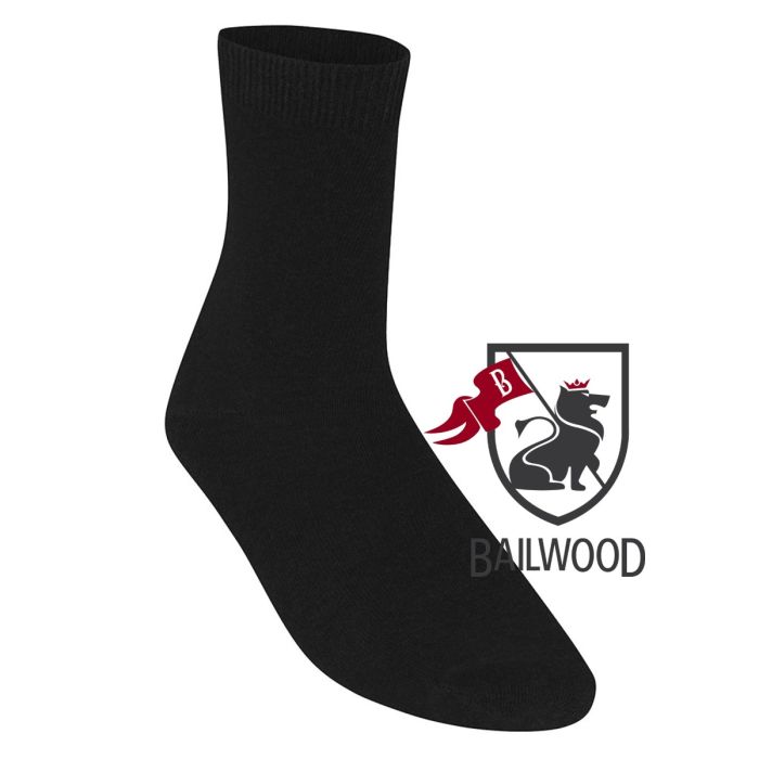 Every Day Cotton Socks - Three in a Pack (Black)
