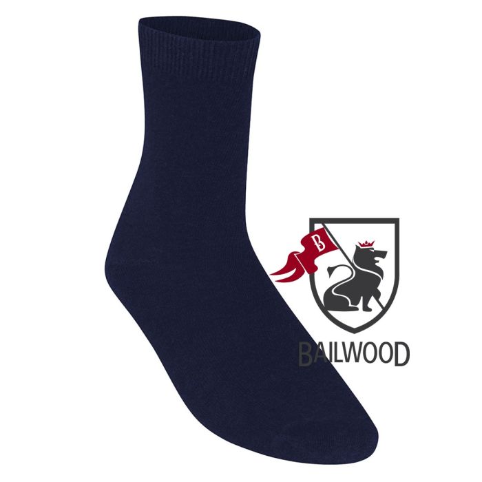 Every Day Cotton Socks - Three in a Pack (Navy)