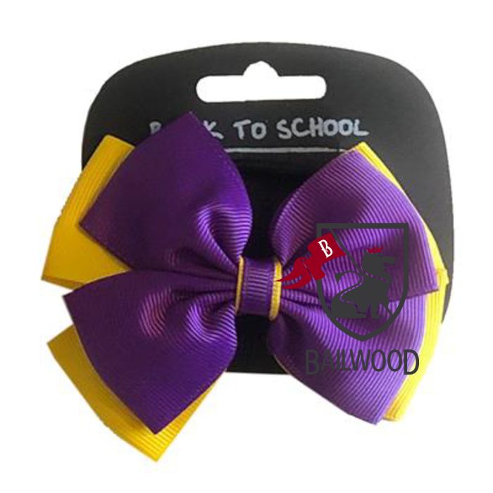 Mixed Coloured  Bows- (Purple - Gold)