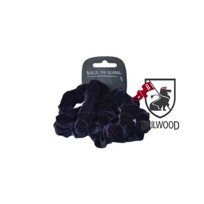 Velvet Scrunchies-Navy