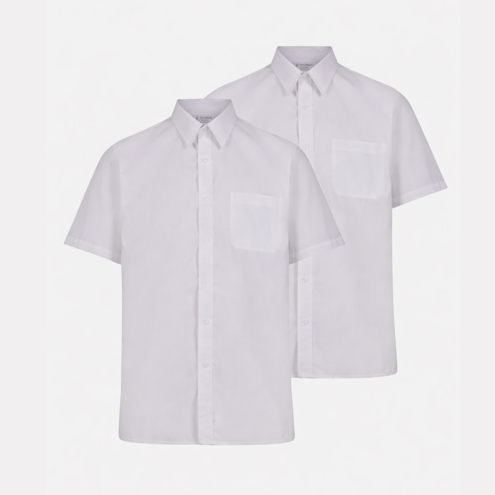 Boys Short Sleeve, Non Iron Shirt - Twin Pack