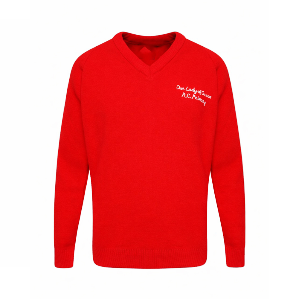 Our Lady Of Grace Catholic Primary School V-Neck Pullover With Logo