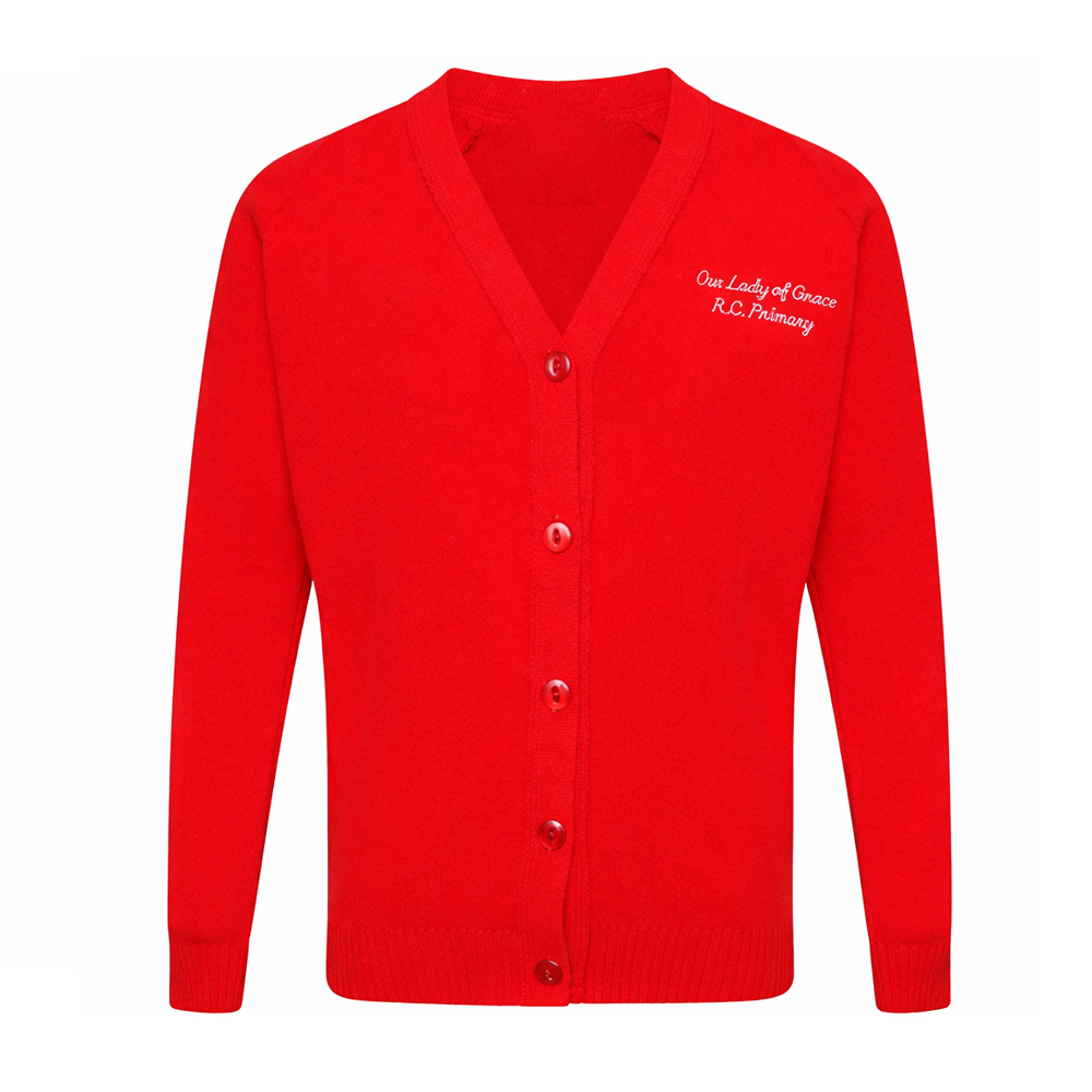 Our Lady Of Grace Catholic Primary School V-Neck Cardigan With Logo
