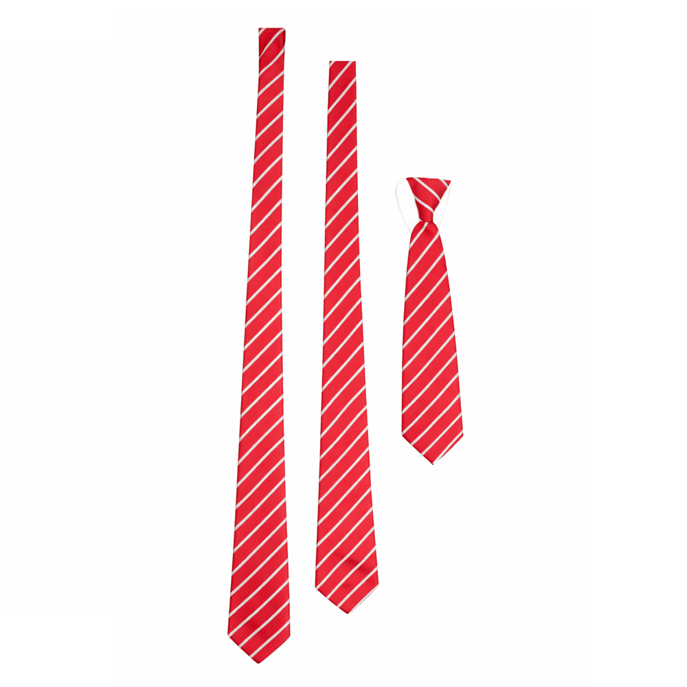 Official Our Lady of Grace Catholic Primary School  Red Tie with Silver stripes
