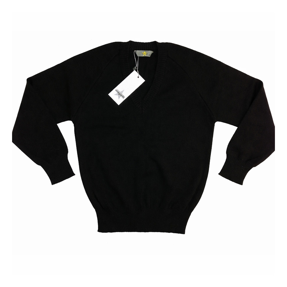 Forest Hill School V-Neck  50-50 Jumper ( Black )