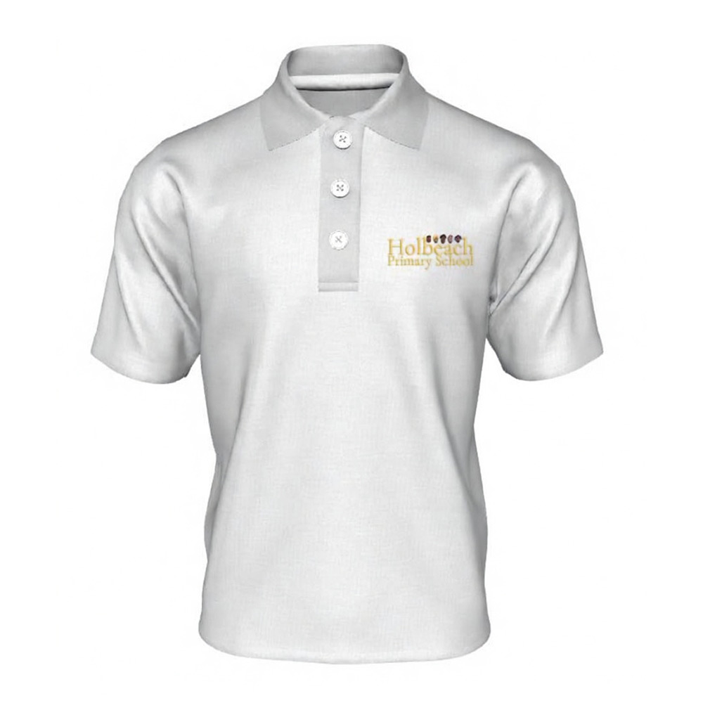 Holbeach Primary School  White Polo with Logo