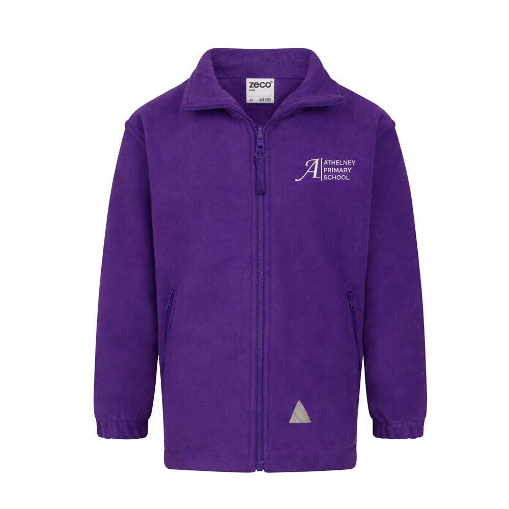 Athelney Primary  School Zip Fleece Jacket with logo